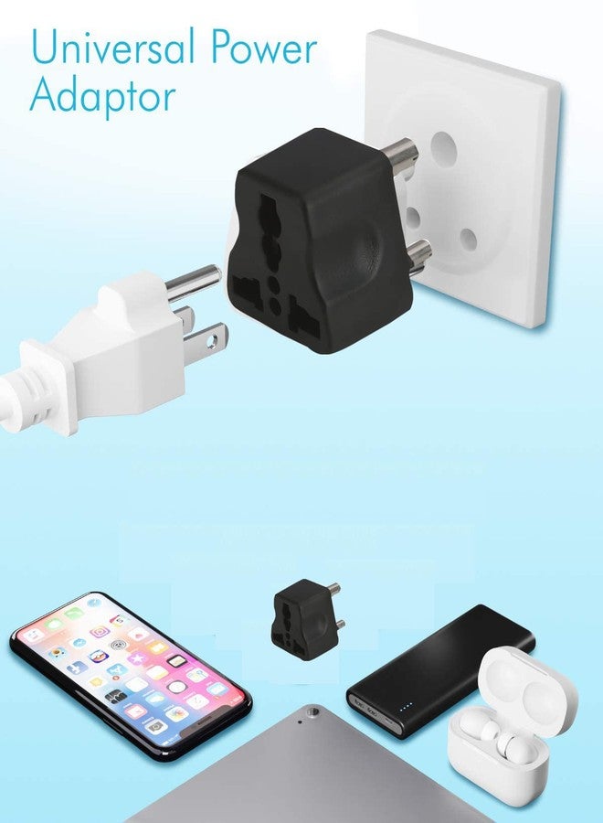 MX Universal 3 PIN Travel Adapter (Type D) India to USA UK China South Africa & More Conversion Plug for Home and Official use- Black (Pack of 5) - Image 4